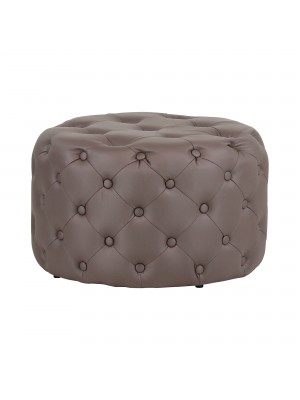 Pouf Trapuntato Ecopelle Marrone design vintage modello Chester Totò Piccinni