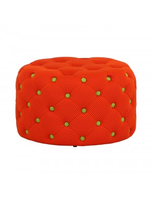 Pouf Design Vintage CHESTER Classico Trapuntato (3D Arancione)