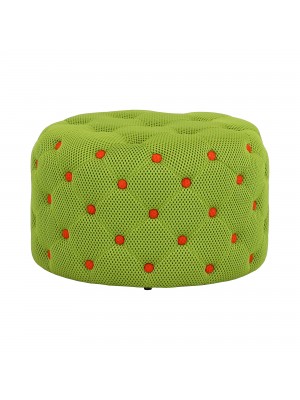 Pouf Trapuntato 3D Verde design vintage modello Chester Totò Piccinni