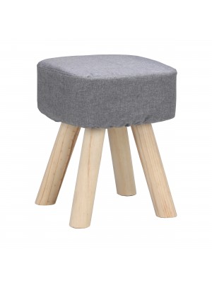 ZEM LUNGE LUCKY POUF/SGABELLO IN PELLICCIA GRIGIO