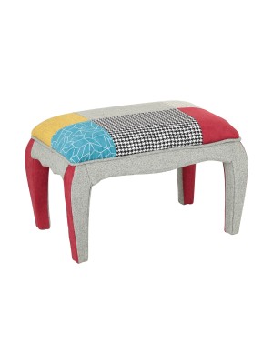 Pouf Carnaval in Tessuto Design Patchwork Imbottito (Pouf)