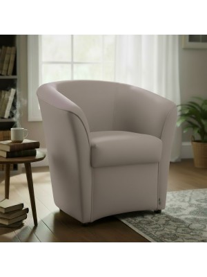 vista ambientata  Poltrona Poltroncina a POZZETTO Ecopelle, artigianale Made in Italy Testa di Moro Totò Piccinni