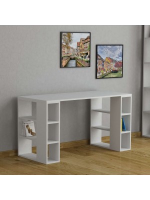 Scrivania da ufficio in legno colore Bianco modello Cubi Totò Piccinni