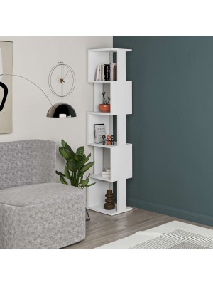 Libreria in legno colore Bianco modello Piri Totò Piccinni