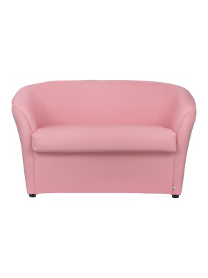 divano a pozzetto 2 posti ecopelle rosa