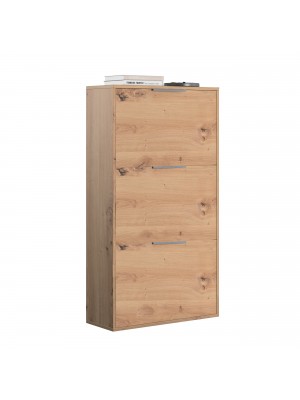 Scarpiera Salvaspazio 3 Ante con doppia profondità (Rovere Artisan)