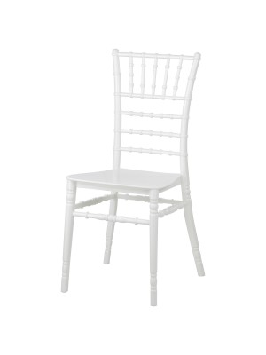 Sedia CHIAVARINA impilabile in polipropilene per esterno eventi catering cerimonia ristorante matrimonio (Bianco)