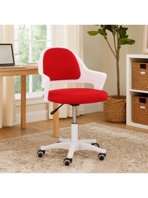 Vista ambientata Sedia Ufficio girevole colore Rosso con altezza regolabile modello Pucci Totò Piccinni