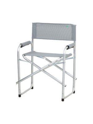 sedia regista esterno, pieghevole con braccioli, colore Grigio Chairo. Baia Totò Piccinni