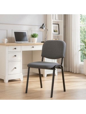 Vista ambientata Sedia conferenza in Tessuto con struttura in metallo colore Grigio modello News Totò Piccinni
