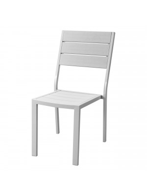 Sedia con struttura in metallo e polietilene colore Bianco senza braccioli modello Messico Totò Piccinni