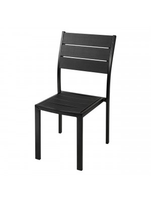 Sedia con struttura in metallo e polietilene colore Nero senza braccioli modello Messico Totò Piccinni