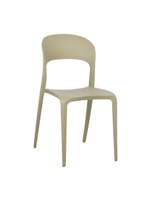 Sedia New Omega in Polipropilene Moderne Design Impilabile (Sabbia)