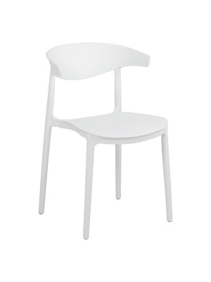 Sedia in Polipropilene colore Bianco design impilabile resistente ai raggi UV modello Spider Totò Piccinni