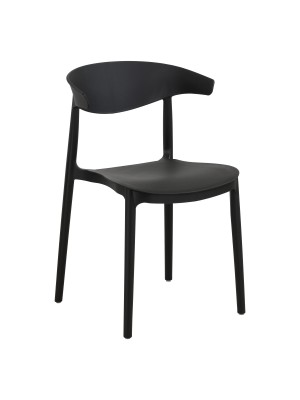Sedia in Polipropilene colore Nero design impilabile resistente ai raggi UV modello Spider Totò Piccinni