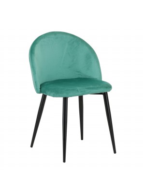 Poltroncina in Velluto colore Verde con gambe in metallo modello Olimpia Totò Piccinni