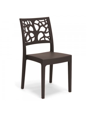 Sedie In polipropilene colore Espresso design impilabili made in italy modello Teti Totò Piccinni