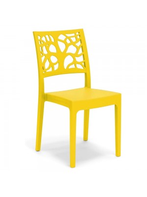 Sedie In polipropilene colore Giallo Senape design impilabili made in italy modello Teti Totò Piccinni
