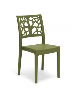 Sedie In polipropilene colore Verde Muschio design impilabili made in italy modello Teti Totò Piccinni