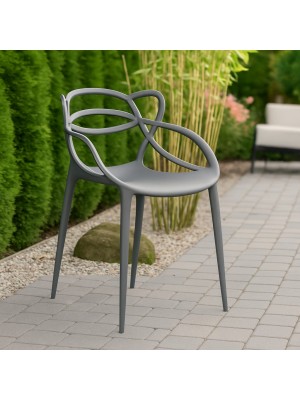 Sedia Design moderna Grigio Infinity Eye Totò Piccinni - Vista ambientata