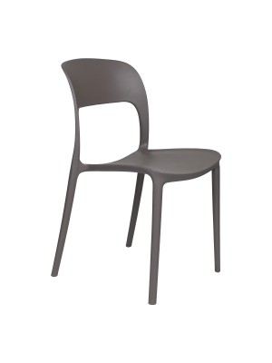 Prospettiva Sedia Omega in Polipropilene Moderne Design Impilabile tortora totò piccinni