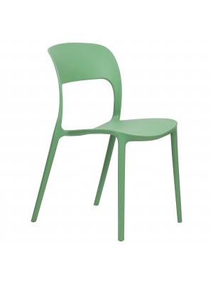 Sedia Omega in Polipropilene Moderne Design Impilabile (Verde Chiaro)