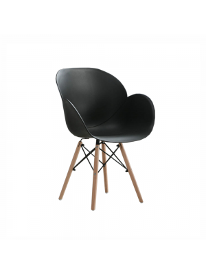 sedia moderna design tulipano nero