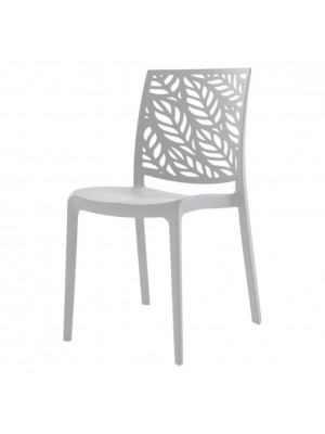 Sedia Giardino in Polipropilene colore Grigio Chiaro senza braccioli modello Spring Totò Piccinni