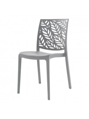 Sedia Giardino in Polipropilene colore Grigio Scuro senza braccioli modello Spring Totò Piccinni