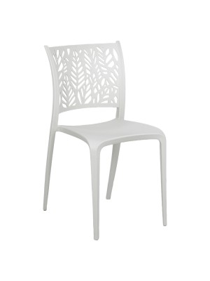 Sedia Giardino in Polipropilene colore Bianco senza braccioli modello Spring Totò Piccinni
