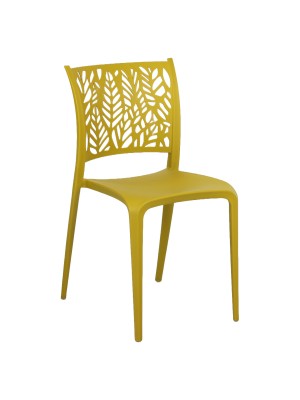 Sedia Giardino in Polipropilene colore Giallo Senape senza braccioli modello Spring Totò Piccinni