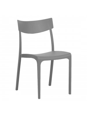 Sedia da giardino in Polipropilene colore Grigio design impilabile modello Provence Totò Piccinni