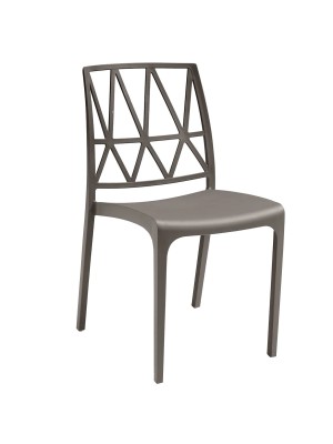 Sedia in polipropilene Tortora design impilabile made in italy modello Bridge Totò Piccinni