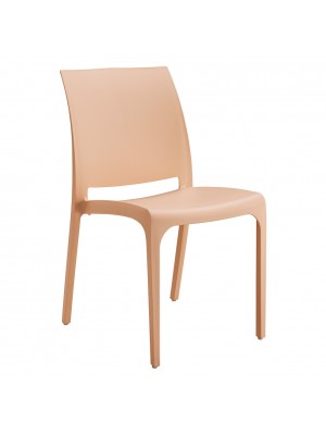 Sedia in Polipropilene per esterno colore Rosa design impilabile per esterno modello Volga Totò Piccinni