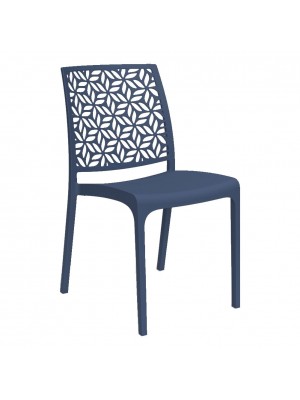 Sedia in Polipropilene colore Blu design impilabile modello Ninfa Totò Piccinni