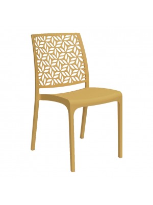 Sedia in Polipropilene colore Giallo Senape design impilabile modello Ninfa Totò Piccinni