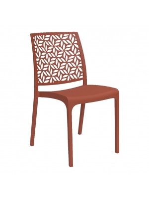 Sedia in Polipropilene colore Rosso design impilabile modello Ninfa Totò Piccinni