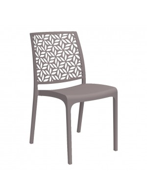 Sedia da giardino in Polipropilene colore Tortora design impilabile modello Ninfa Totò Piccinni