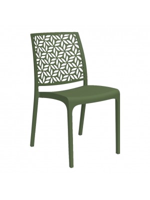 Sedia in Polipropilene colore Verde design impilabile modello Ninfa Totò Piccinni