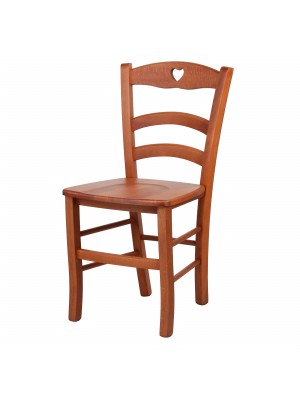 Sedia CUORE in legno di faggio ALTISSIMA QUALITA' (Massello, Ciliegio)