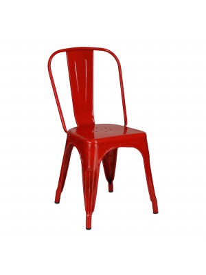 Prospettiva Sedia in metallo industry stile design industriale rosso Tolix Totò Piccinni