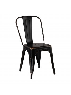 Prospettiva Sedia in metallo industry stile design industriale vintage nero Tolix Totò Piccinni