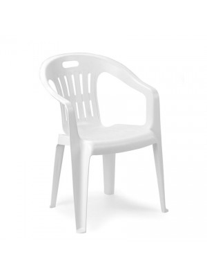 sedia in resina con braccioli colore Bianco design impilabile modello Piona Totò Piccinni