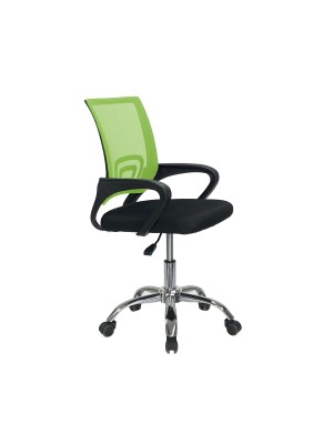 Sedia poltrona ufficio ergonomica ad altezza regolabile con schienale alto e braccioli basculanti colore verde ORION Totò Piccinni