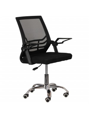 Sedia Ufficio ASTRA Schienale Alto, Girevole 360°, Braccioli Basculanti, Altezza Regolabile, Ergonomica (Nero)
