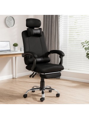 Vista ambientata Sedia ufficio colore Nero girevole ergonomica e reclinabile modello Beta Totò Piccinni