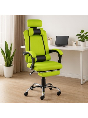 Vista ambientata Sedia ufficio colore Verde girevole ergonomica e reclinabile modello Beta Totò Piccinni