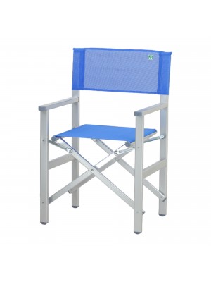Sedia regista Pieghevoli in Alluminio colore Blu modello Salento Totò Piccinni