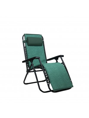 Sedia Sdraio Gravity con cuscino e poggia piedi (Verde, con Materassino)