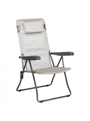 Sdraio colore "Sassi Beige" con braccioli e cuscino in Textilene modello Lipbul Totò Piccinni